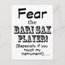 Rädda Bari Sax Player Vykort