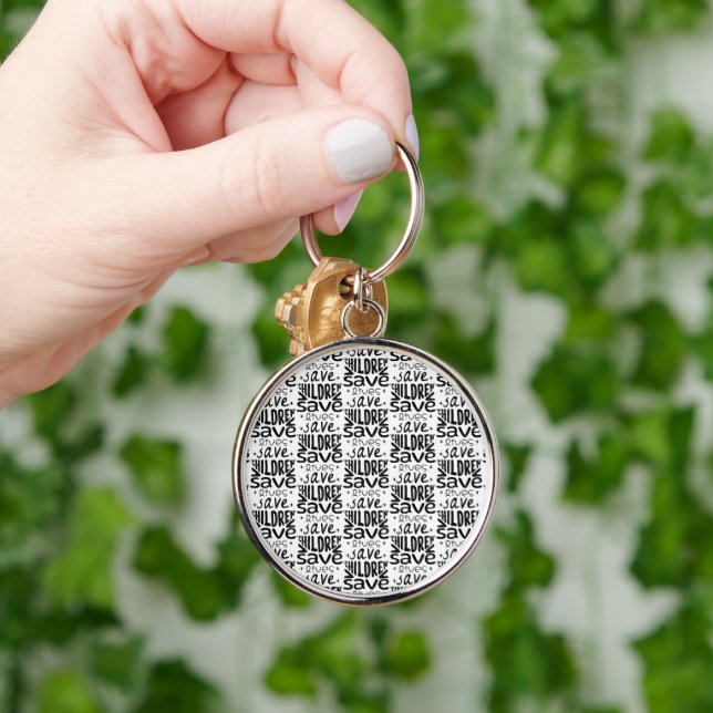 Rädda barn, rädda liv rund silverfärgad nyckelring (Hand)
