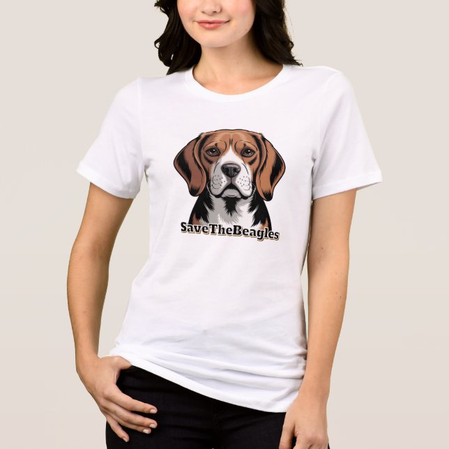 Rädda Beaglesna | Hundälskare T Shirt (Framsida)