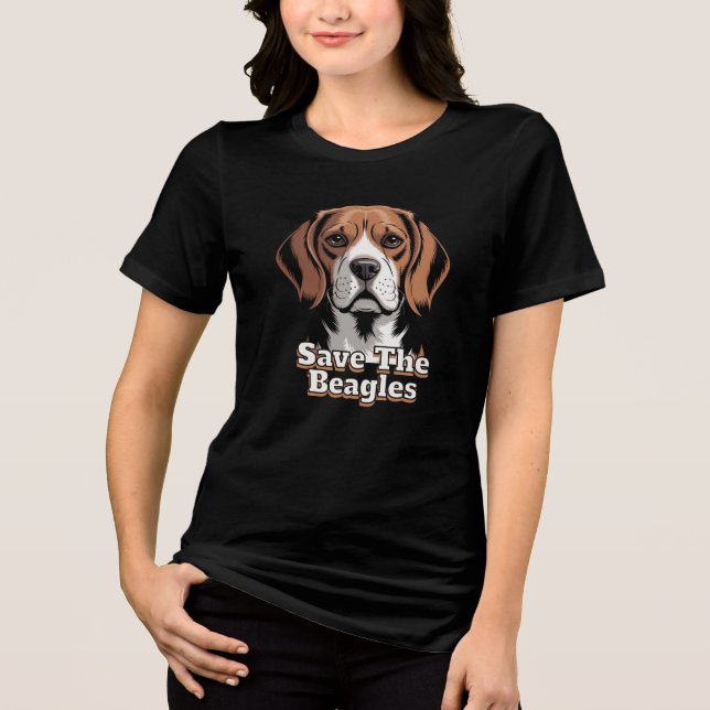 Rädda Beaglesna | Hundälskare T Shirt (Framsida)