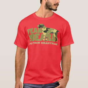 Rädda Beard Camo Deutsch Drahthaar Hunting Hund T Shirt