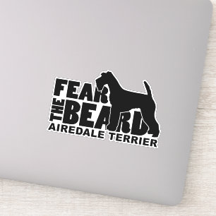 Rädda Beard Decal för Airedale Terrier Älskare Klistermärken