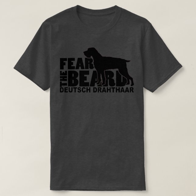 Rädda Beard Deutsch Drahthaar T Shirt (Design framsida)