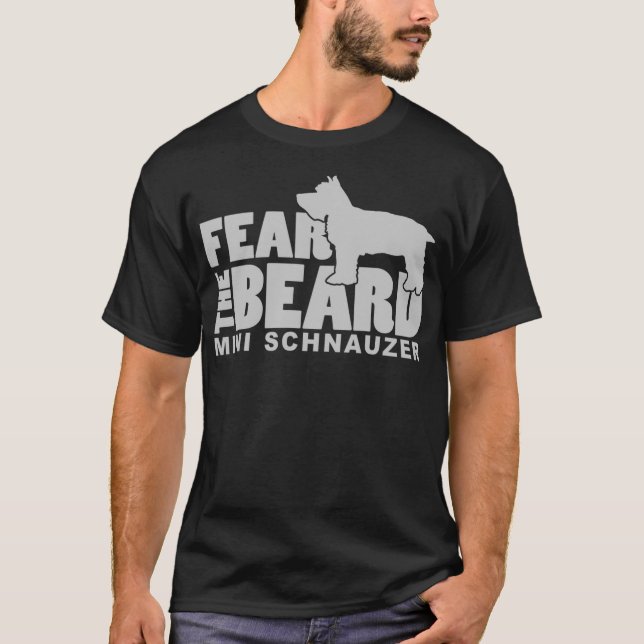 Rädda Beard - en fin Mini Schnauzer-Hund T Shirt (Framsida)