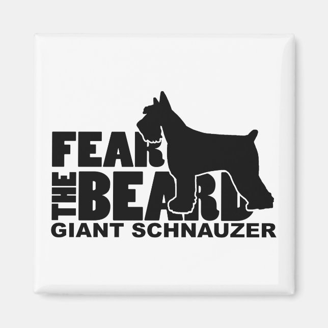 Rädda Beard - Giant Schnauzer Magnet (Framsidan)