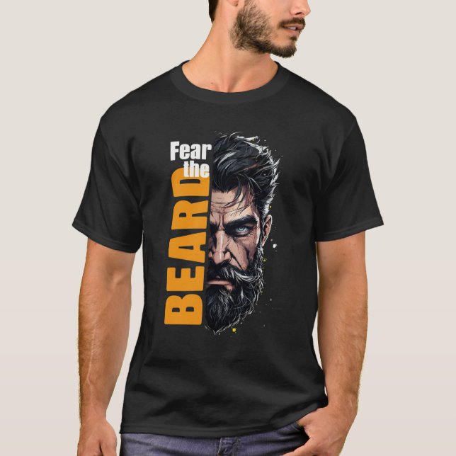 Rädda Beard halva ansikte T Shirt (Framsida)