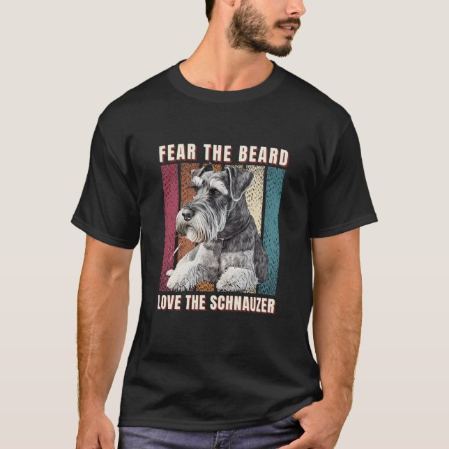 Rädda Beard Kärlek och Schnauzer T Shirt (Framsida)