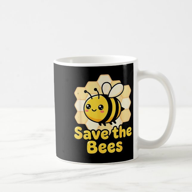 Rädda Bin Söt Bihus Miljövård Jord Kaffemugg (Höger)