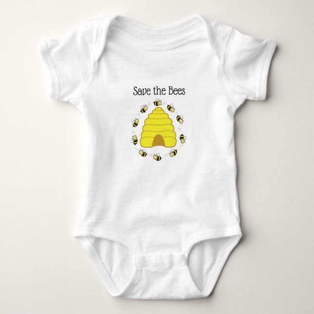 Rädda Bina Baby Flickor Endel Piece Barnkläder T Shirt (Framsida)