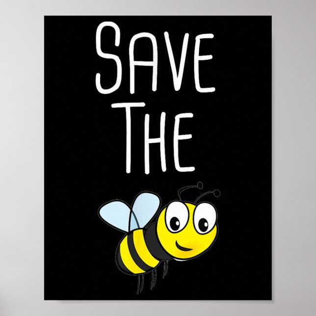 Rädda Bina - Miljöskydd Binäskötsel Poster (Framsidan)