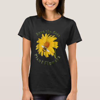Rädda Bina Plantera Blommor Trädgårdsskötsel Biskö T Shirt