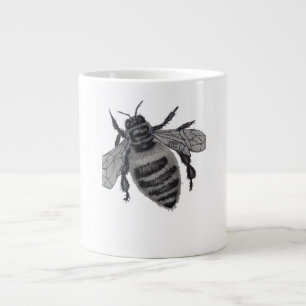 Rädda Bina: Realistisk Handritad Honungsbi-konst Jumbo Mugg
