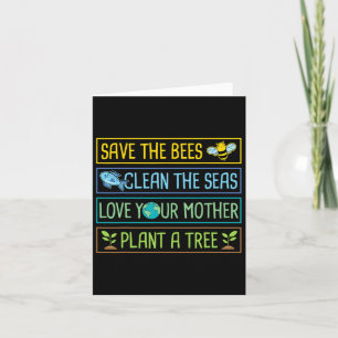 Rädda Bina Rensa Haven Älska Din Moder Planta Kort