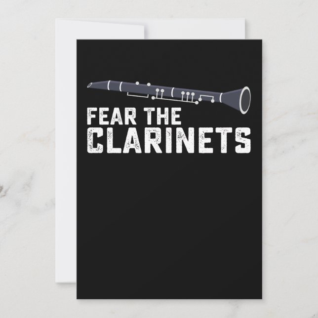 Rädda Clarinets Clarinetist Clarinet Inbjudningar (Framsida)