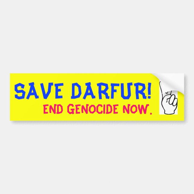 RÄDDA DARFUR! STOPPA FOLKMORD NU. BILDEKAL (Framsidan)
