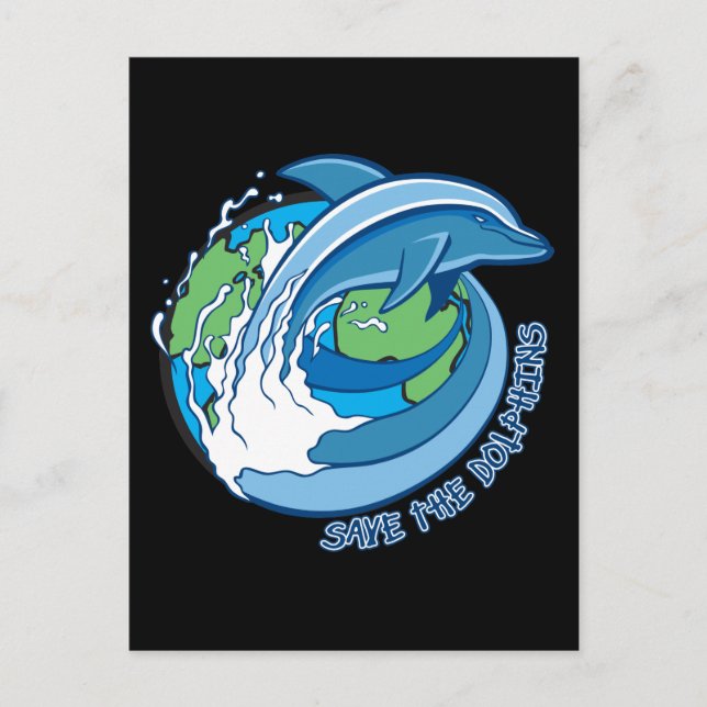 Rädda delfinerna vykort (Framsida)