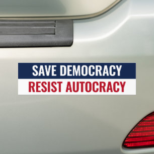 Rädda demokratin motstå autokratin - Anti Trump Bildekal