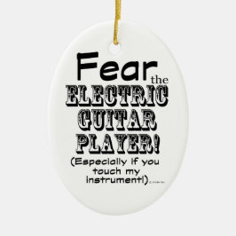 Rädda den elektriska gitarren Player Julgransprydnad Keramik