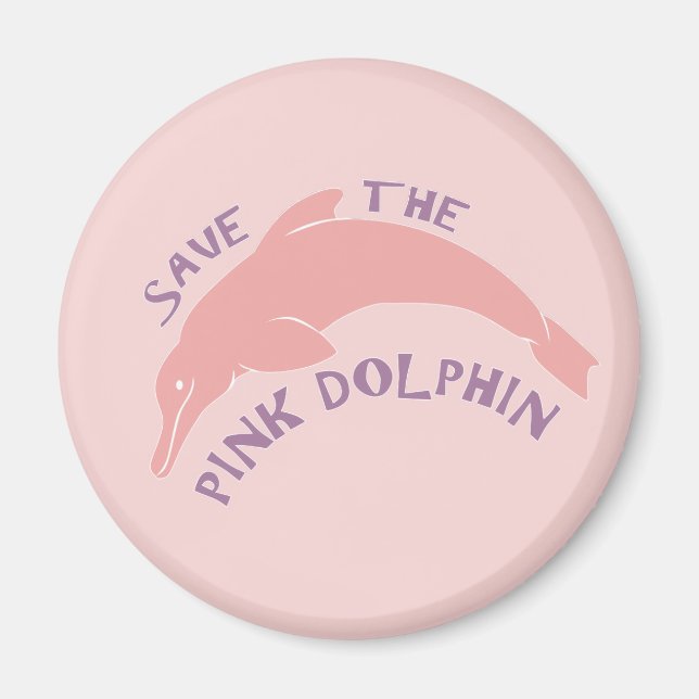 Rädda den rosa delfinen magnet (Framsidan)