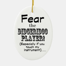 Rädda Didgeridoo Player Julgransprydnad Keramik