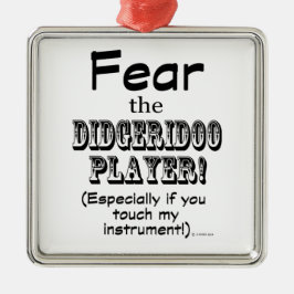 Rädda Didgeridoo Player Julgransprydnad Metall