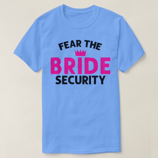 Rädda dig för Bride Security Bröllop Premium T Shirt (Design framsida)