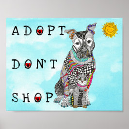 Rädda djuren Adopt Poster inte