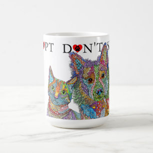 Rädda djuren Adopt Shop inte Mugg