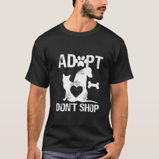 Rädda djuren Cat Hundar Adopt Do Not Shop T Shirt