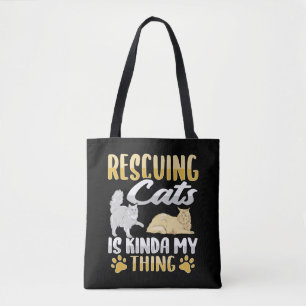 Rädda djuren Cat Rädding Cat Rescuer Tygkasse