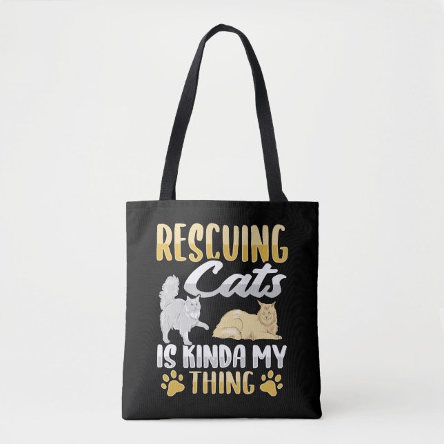 Rädda djuren Cat Rädding Cat Rescuer Tygkasse (Framsida)