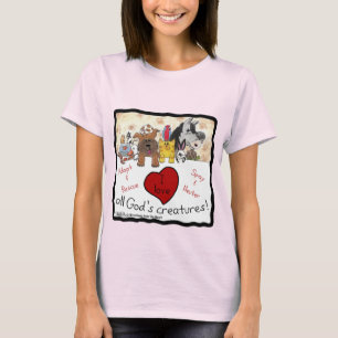 Rädda djuren-I kärlek Alla Guds skapelser T-shirt
