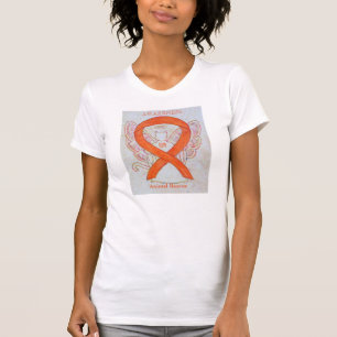 Rädda djuren Orange Awareness Ribbon Angel Shirt T-shirt