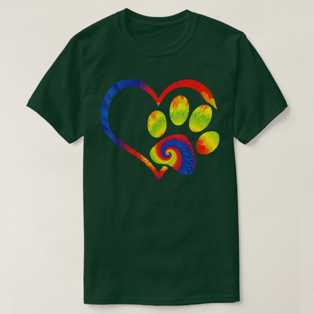 Rädda djuren Shirt Hund Paw Skriv ut tidsinställni T Shirt (Design framsida)