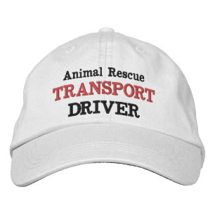 Rädda djuren transportdrivrutin med broderat tak broderad keps