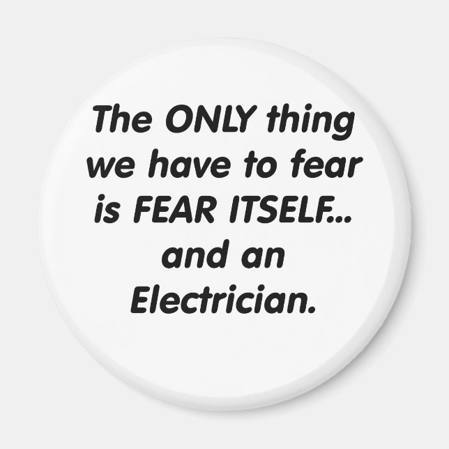 Rädda elektriker magnet (Framsidan)