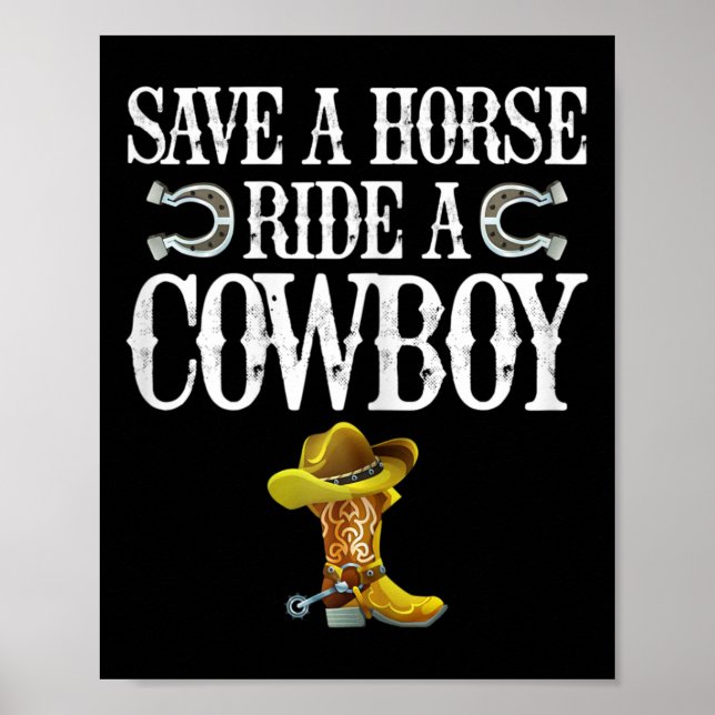 Rädda en häst Ride A Cowboy Poster (Framsidan)