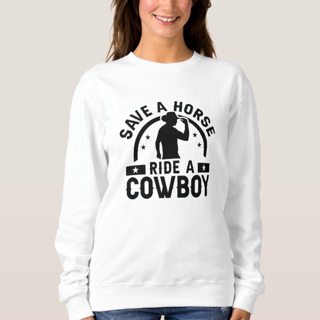 Rädda en häst Ride A Cowboy T Shirt (Framsida)