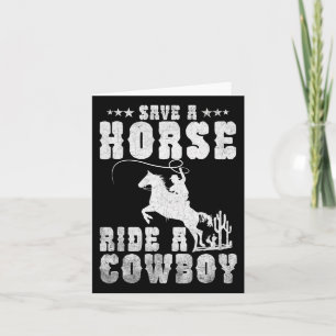 Rädda en häst Ride A Cowboynuny Horse Riding Manar Kort