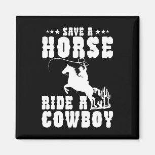 Rädda en häst Ride A Cowboynuny Horse Riding Manar Magnet