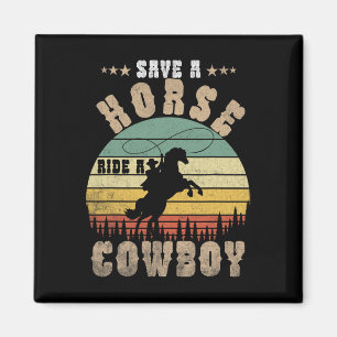 Rädda en häst Ride A Cowboynuny Horse Riding Manar Magnet