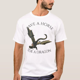 Rädda en häst Ride a Dragon Woman Rider T Shirt