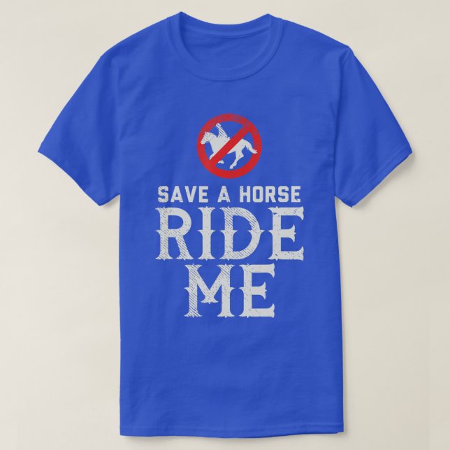 Rädda en häst RIDE ME - Cowboy Land Music gift T T Shirt (Design framsida)