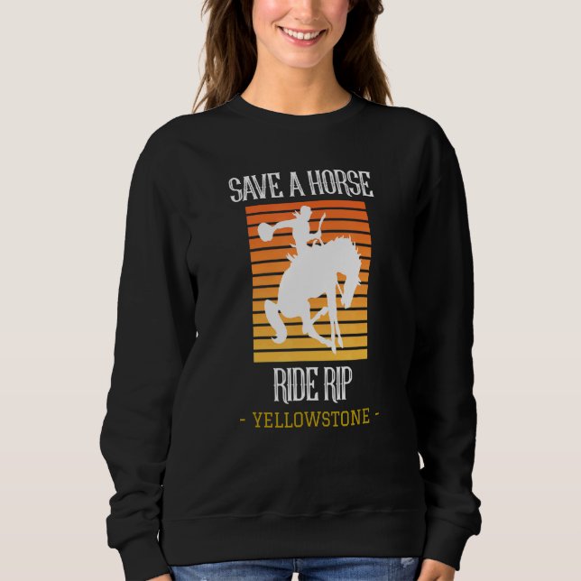 Rädda en häst Ride Rip Yellowstone Montana 1 T Shirt (Framsida)