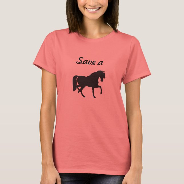 Rädda en häst... tee shirt (Framsida)