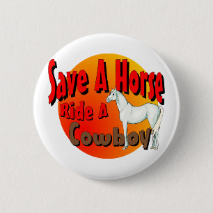 Rädda en hästritt en Cowboy Knapp