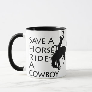 Rädda en hästritt en Cowboy Mugg