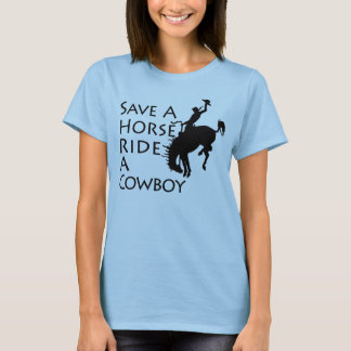 Rädda en hästritt en Cowboy T Shirt
