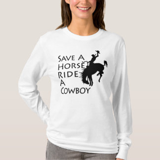 Rädda en hästritt en Cowboy Tee