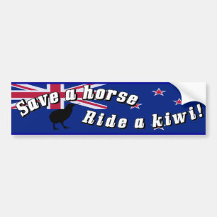 Rädda en hästritt en Kiwibildekal NZ Bildekal